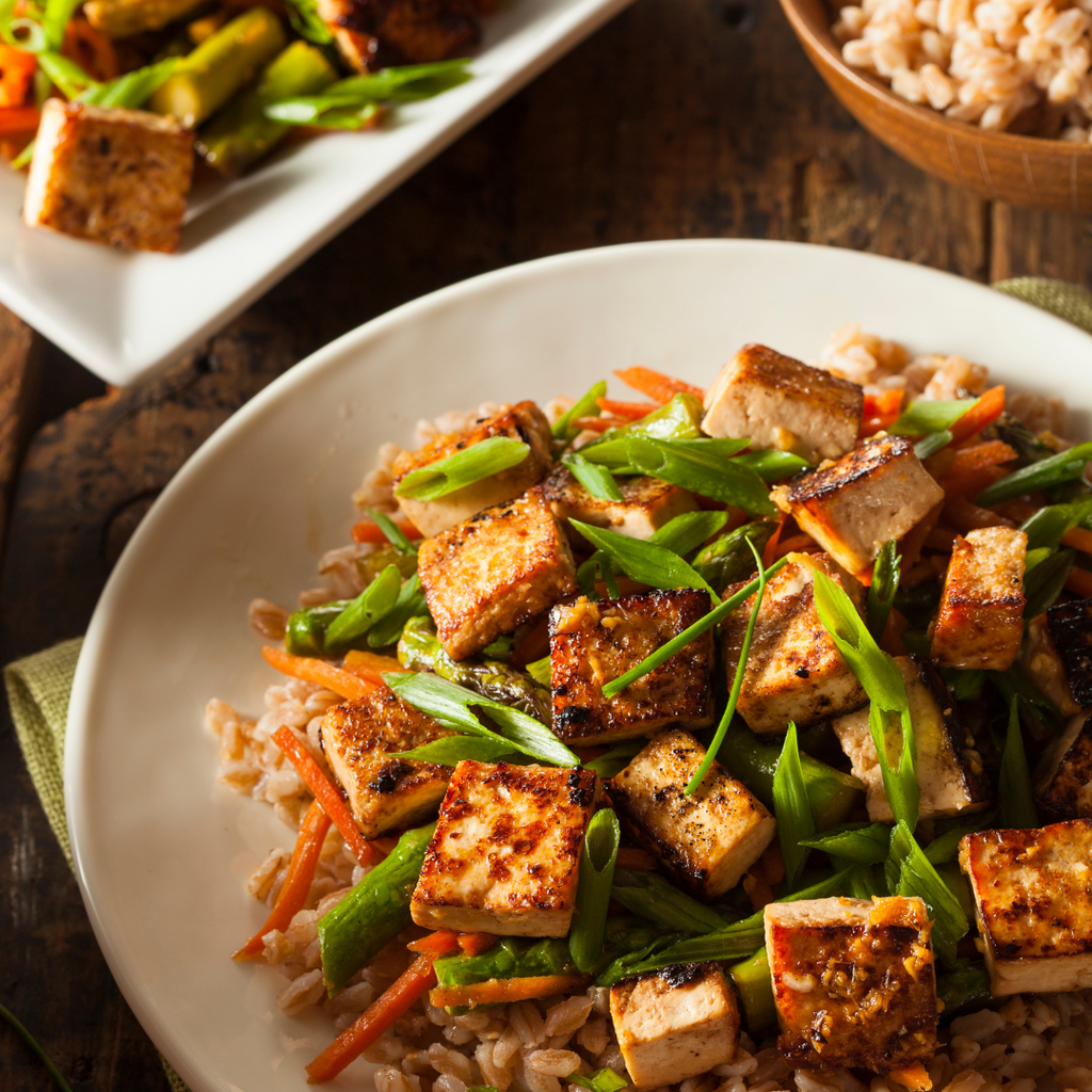 Vegetarian Fowl Play Miso Tofu Dinner