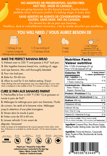 Bananarama Banana Bread Mix - Gluten Free